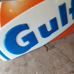 7 Ft Gulf Sign Lighted From 70s