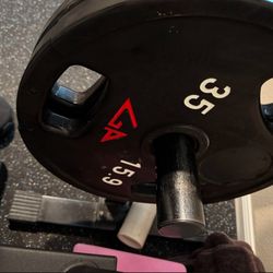 GP Urethane Commercial Olympic Barbell Plates 250 lb set