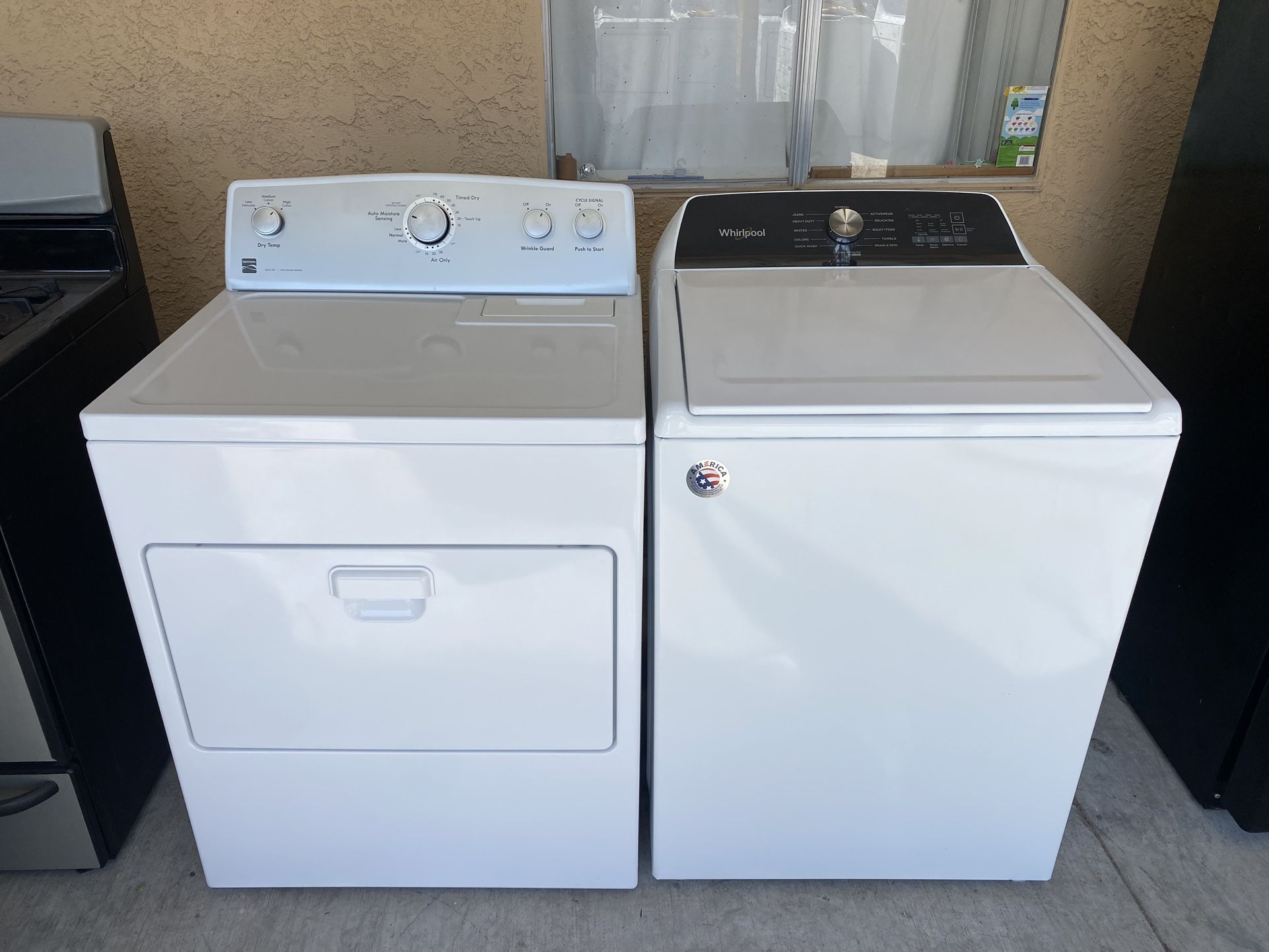 Eléctric dryer Kenmore And Washer Whirlpool 60 days Of Warranty Free Delivery