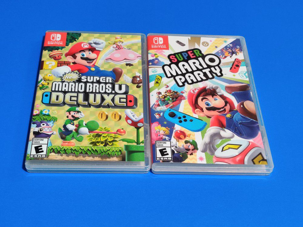 Super Mario Bros Deluxe and Super Mario Party Nintendo Switch