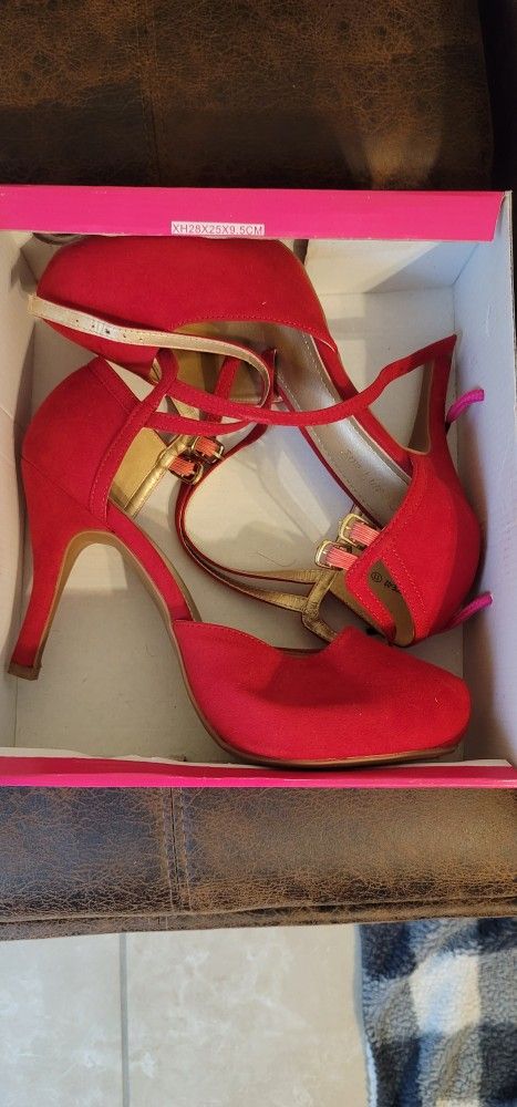 Womens Red High Heels $20