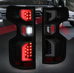 19-24 Chevy Silverado Black Smoke Full LED Tail Lights