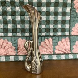 Silver Swan Vase
