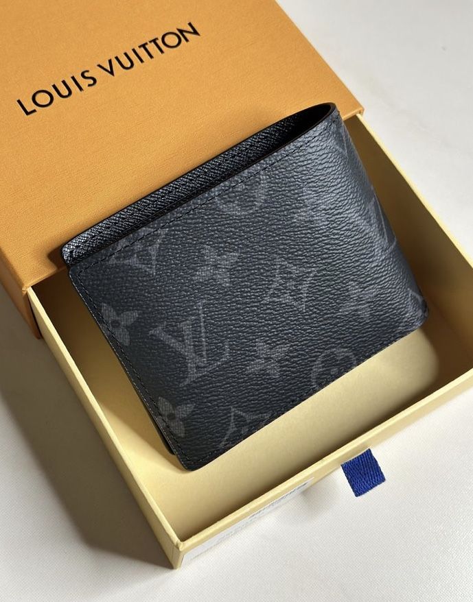 Louis Vuitton Monogram Black Leather Bifold Wallet