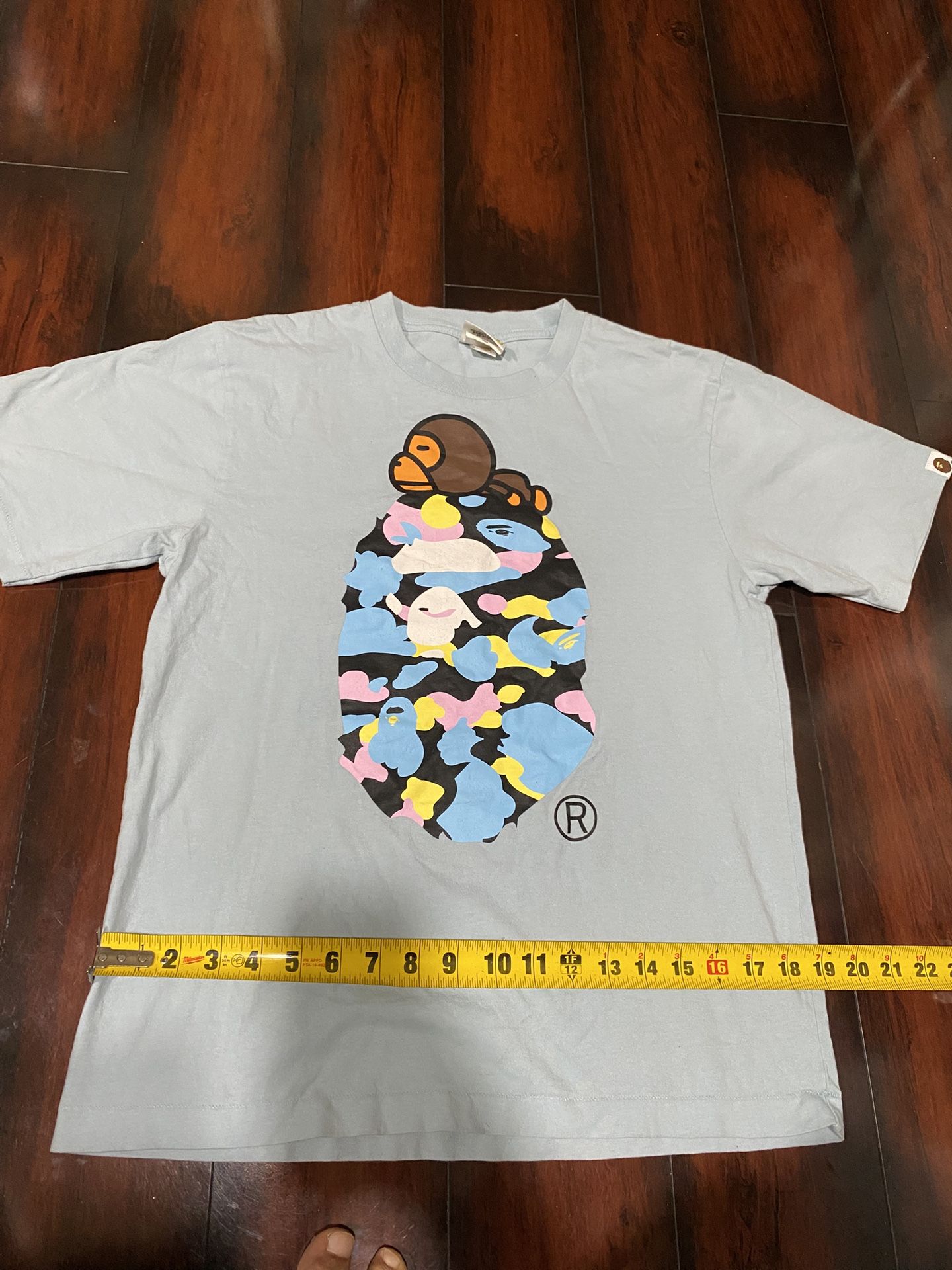 BAPE white and multi-coloured streetwear tee #streetwear