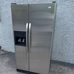 Maytag Side By Side Refrigerator Fridge With Freezer And Ice Maker And Water Cooler Dispenser Free Local Delivery