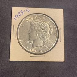 Silver 1923/S Peace Dollar