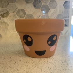 Cute Terracota Pot— Kawaii Style Face