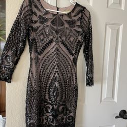 Sequin Dress Black XS