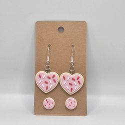 Valentines Cookie Earing Set