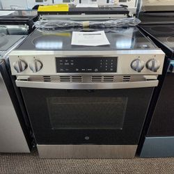 30 in. 5 Burner Element Slide-In Electric Range in Stainless Steel with Crisp Mode