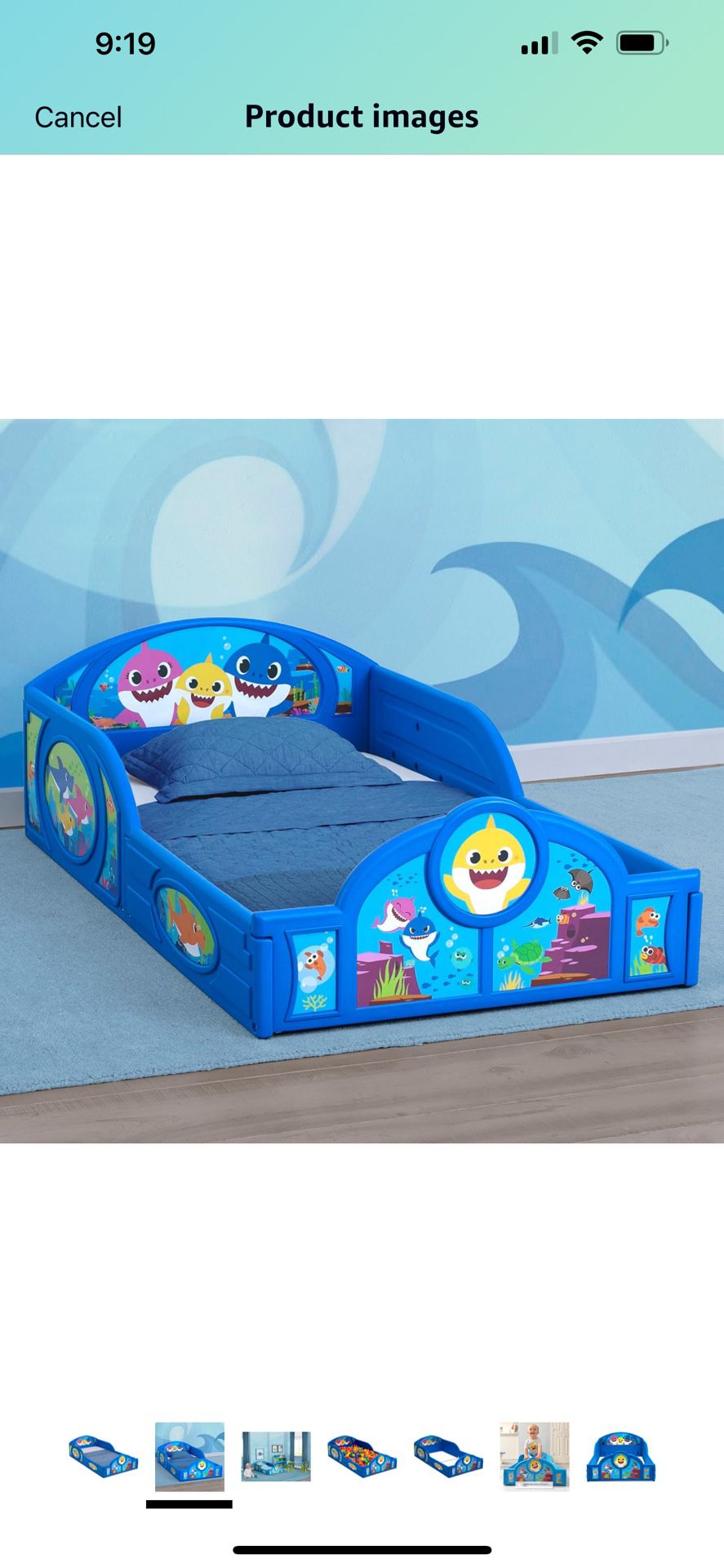 Baby shark Toddler bed