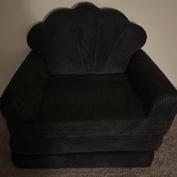 Foldable Black Bed/Chair
