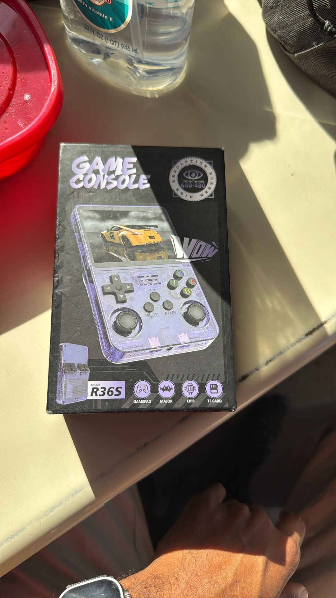 Game Console R36s Transparent Red
