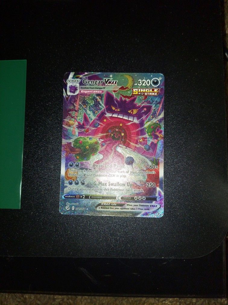 Pokemon Gengar Vmax Secret rare from fusion strike