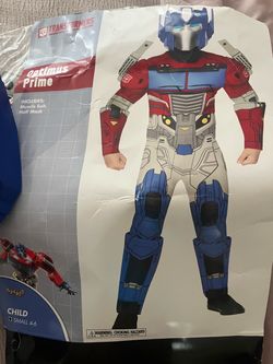 Optimus prime  transformers costume child small 4-6