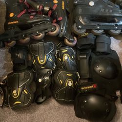 roller skates and body pads