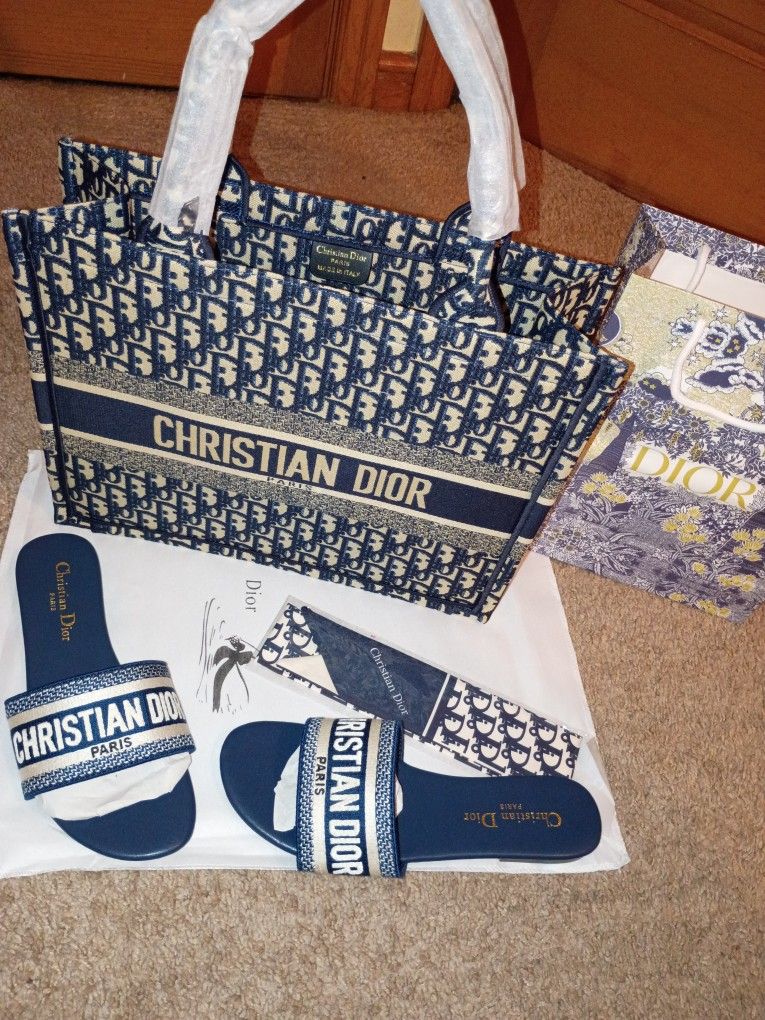 Christian Dior Bag & Slides New