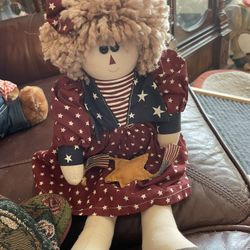 Raggedy Ann Stars And Strips Doll