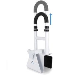 Vaunn Medical Bathtub Handle Grab Bar And Safety Rails For Seniors, Height Adjustable Tub Handles