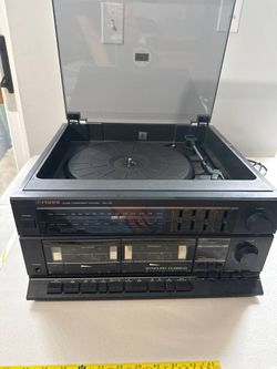 Fisher MC-715 Stereo System Turntable Works Cassette Decks Need Belts READ AS-IS