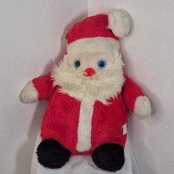 Vintage Bantam Rattle/Jingle Plush Santa 11"