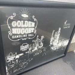 Framed Large Photo Old Downtown  Vegas - Black And White