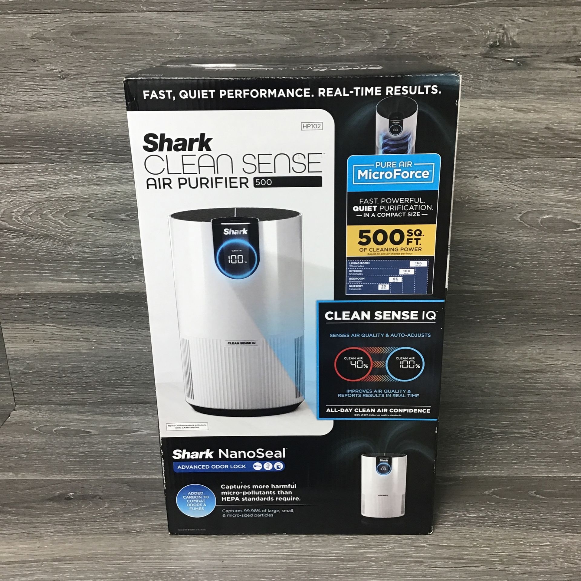 BRAND NEW Shark HP102 Clean Sense Air Purifier 500 Clean Sense IQ Nanoseal True Hepa
