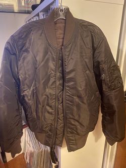 Alpha Industries Bomber Jacket M Brown