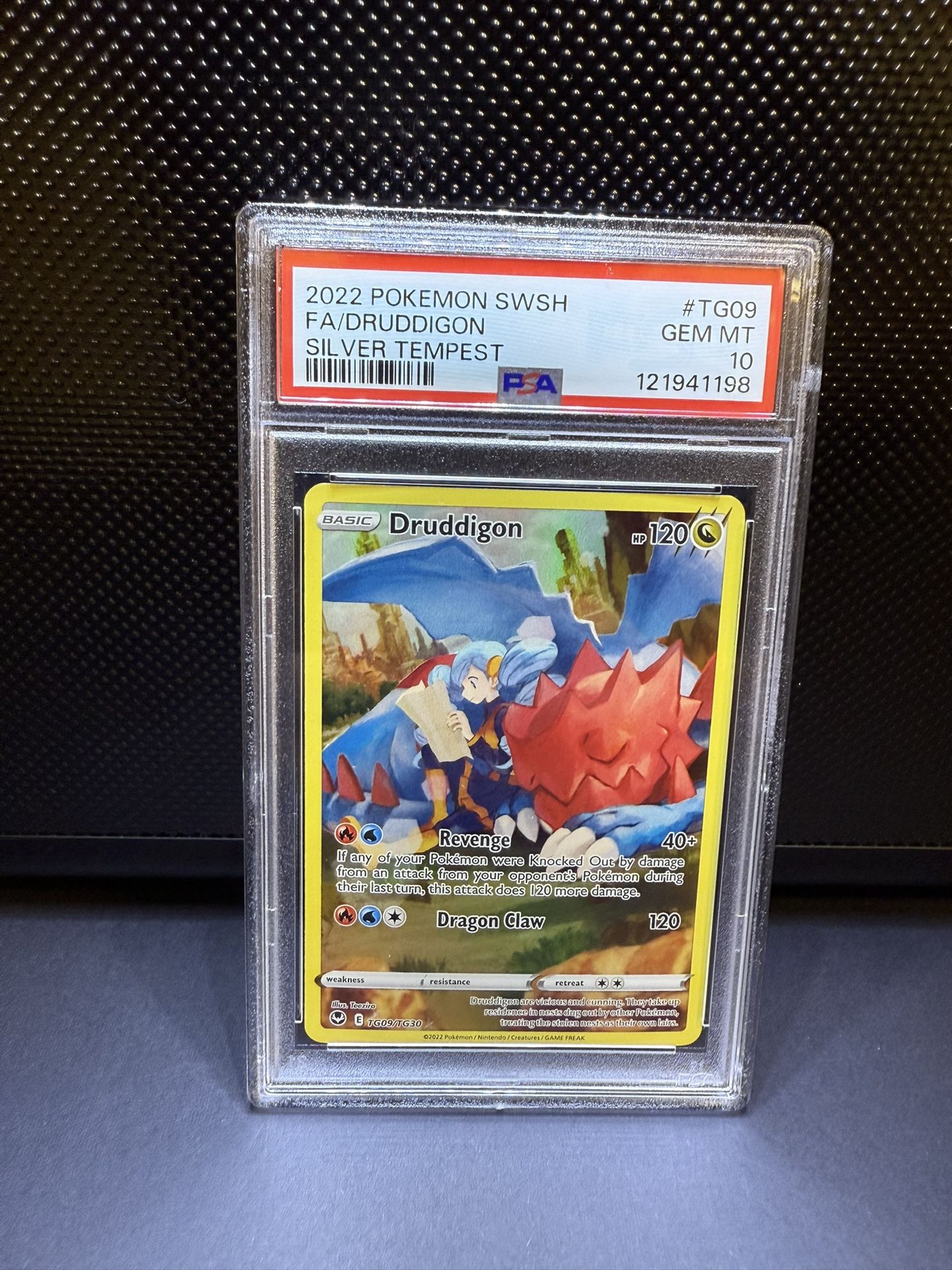 PSA 10 Pokemon Druddigon Silver Tempest
