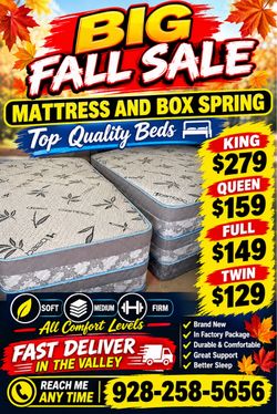 Bamboo Mattress and Box Spring Set. Twin. Full. Queen.  King.