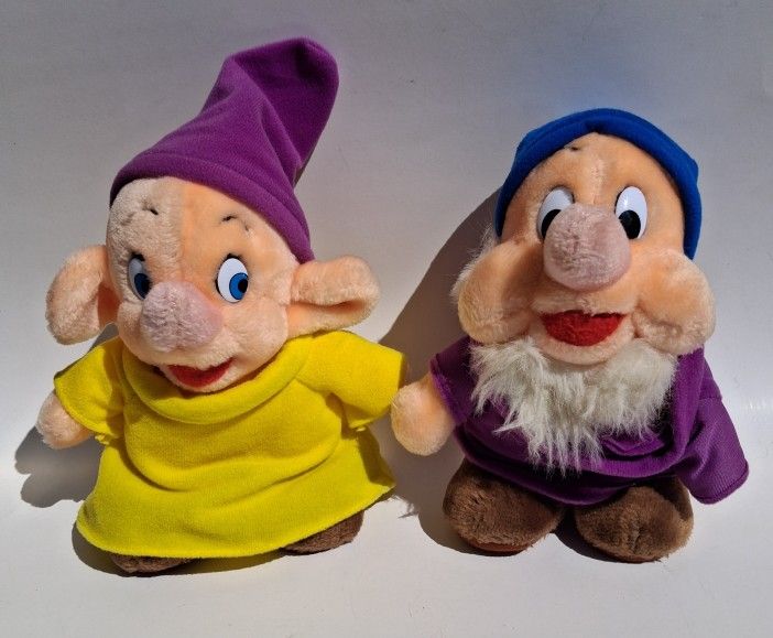 2 Vintage Dwarfs From Disney Snow White And The 7 Dwarfs