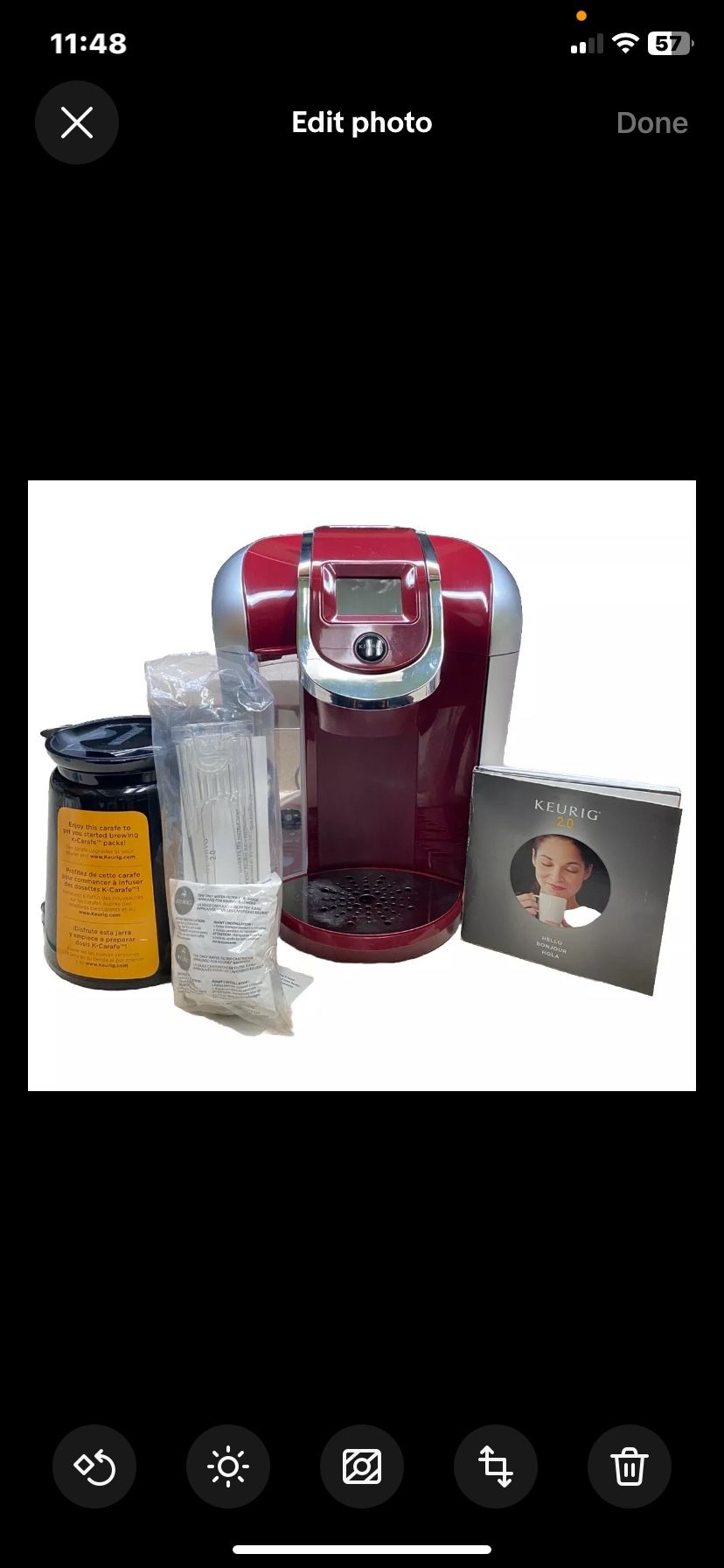 KEURIG 2.0 Coffee w/New CARAFE & FILTER