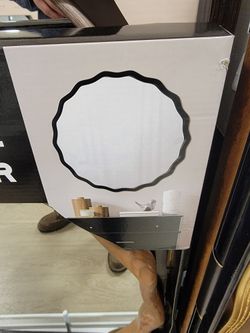 Scalloped Edge Decorative Wooden Mirror