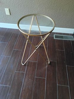 Gold Metal Accent Table
