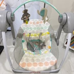 Bright Starts Portable 6-Speed Baby Swing