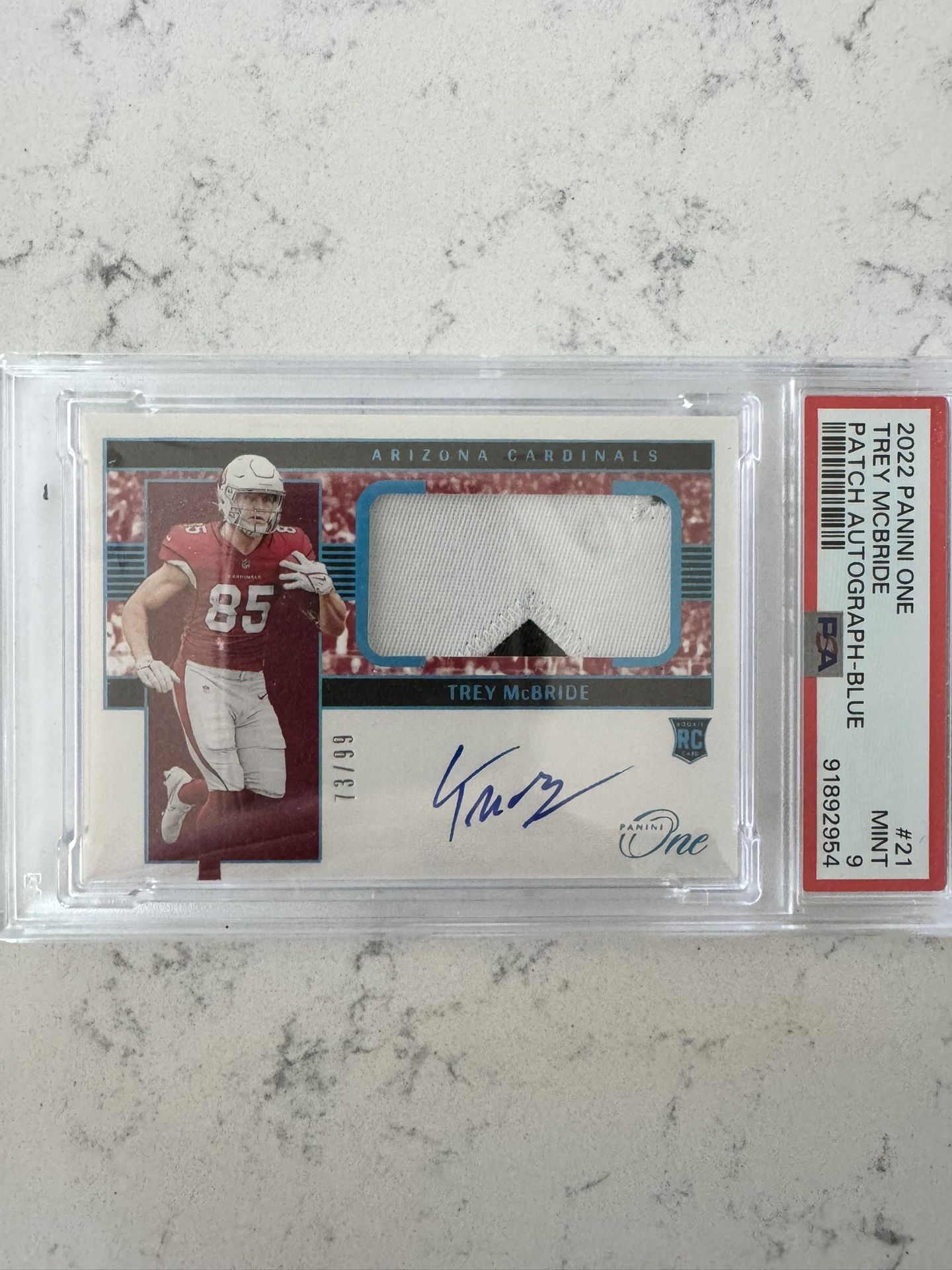 Trey Mcbride PSA 9 auto /99