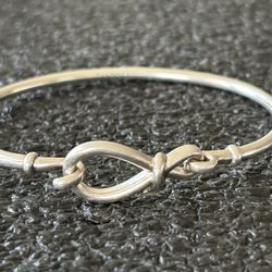 Pandora Sterling Silver Infinity Bangle Bracelet 