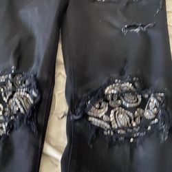 AMIRI CRYSTAL BLACK JEANS 34