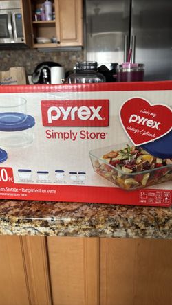 Pyrex 10 pc glass storage
