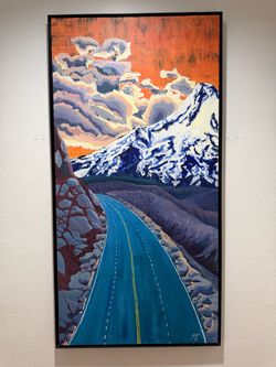 Original Framed Acrylic Painting 24” x 48”