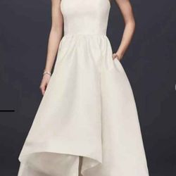 High-low wedding dress size 0 (David's bridal)
