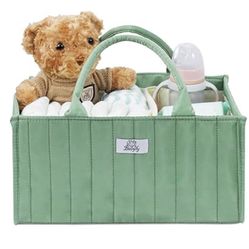 Caddy Organizer, Stylish Storage Basket for Essentials, Sage Green