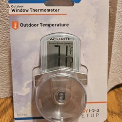 NEW SEALED ACU-RITE  OUTDOOR WINDOW  THERMOMETER  OUTDOOR TEMPERATURE 