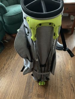 Vice Golf Force Stand Bag - Grey and Neon Lime 