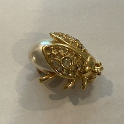 Elegant Gold-tone and Bee Insect Brooch