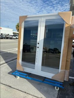 French Double Door with Glass Panels