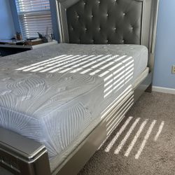 Bed, Mattress, Dresser 