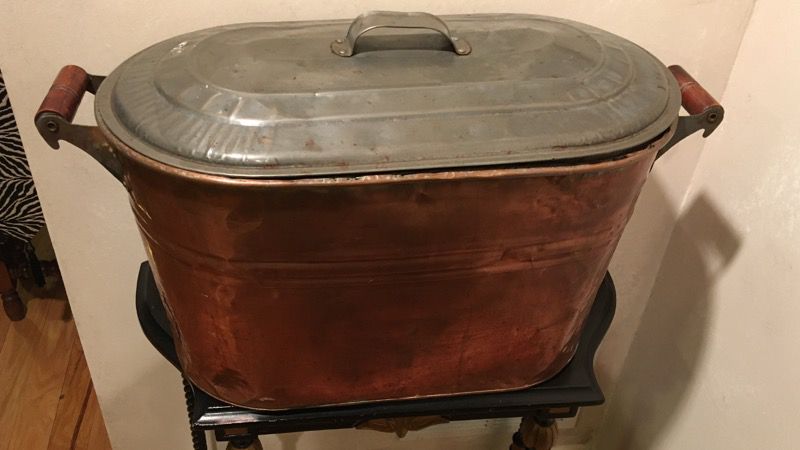 Antique Copper & Tin Container
