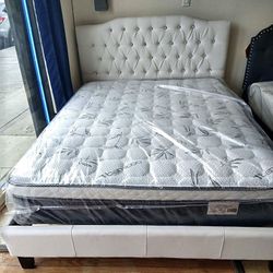 New Queen Bed Frame With Mattress 